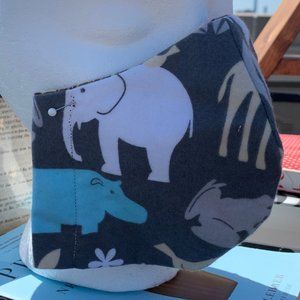 animal flannel mask handmade!